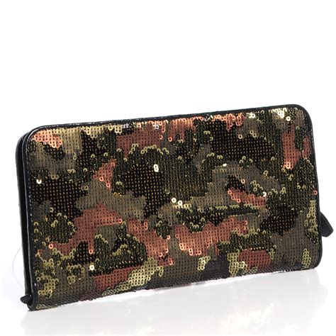 Prada Camouflage Paillettes Clutch 